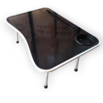 Meja Lipat Belajar Kerja laptop Design Slot Tempat Minum Botol - Hitam