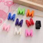 Manik Alfabet 3D Luxury Bahan Aksesoris DIY Craft Gelang Kalung - M