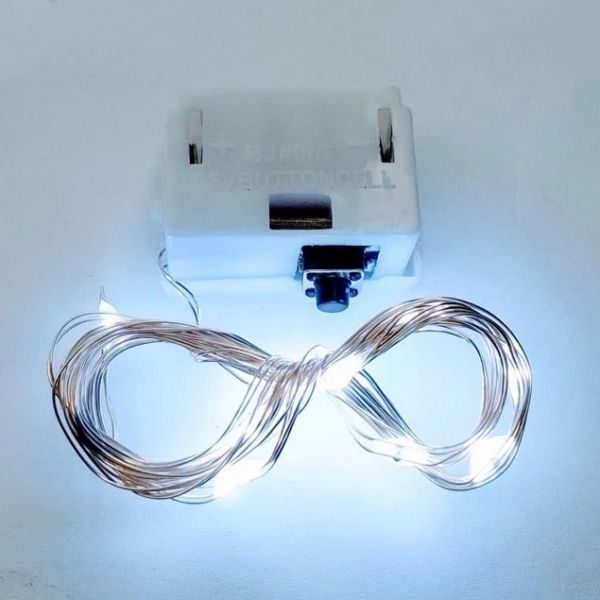 Lampu Hias Buket Bunga Balon Fairy Light Dekorasi Tumblr Kawat Mini - Putih 1 Meter