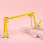 Kotak Tempat Pensil Bening Transparan Minimalis Multifungsi - Kuning