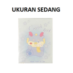 Cermin Rias Kaca Lipat Persegi Model Buku dengan Motif - Sedang