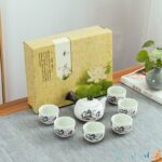 Set Tea Pot Teh Cina Keramik C19 Classic Dengan 6 Cangkir - A03