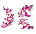 Stiker Dinding Kupu Kupu Wall Sticker Butterfly 3D Dekorasi PVC tape - Putih - Image 8