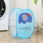 Keranjang Cucian Pakaian Baju Kotor Lipat Karakter Laundry Bag Nylon - Gajah Biru