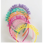 Bando Ulang Tahun Desain Happy Birthday Warna Warni Gaya Korea - Merah - Image 5