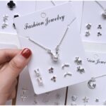 Kalung Anting Set Aksesoris Fashion Wanita Korea Cantik Kekinian - Rusa Mutiara