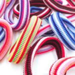 Ikat Rambut Wol Anak Dewasa Kunciran Mini Salur Warna Warni Ceria - Image 3