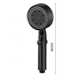 Kepala Shower Mandi 5 Mode Hitam Adjustable Tekanan Tinggi - Image 3