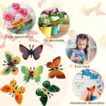 Stiker Dinding Kupu Kupu Wall Sticker Butterfly 3D Dekorasi PVC tape - Putih - Image 4