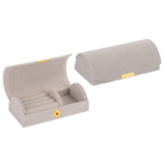 Kotak Penyimpanan Perhiasan dan Aksesoris untuk Anting Cincin Kalung - Abu - Image 3