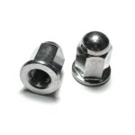 Mur Topi Flange Cap Nut Knalpot Baja Lapisan Nikel - M7