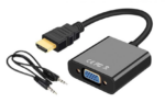 Kabel Converter HDMI to VGA VGA to HDMI Plus Audio Resolusi 1080p - HDMI VGA AUDIO