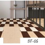 Karpet Puzzle Polyester Polos Alas Lantai Kantor Rumah Hotel Nyaman - Cream