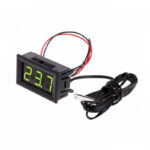 Voltmeter Digital 2 Kabel LED Terang Ukuran Kompak Praktis - Hijau - Image 2