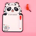 Papan Tulis Anak Whiteboard Belajar Karakter Lucu Spidol Cardboard - Panda