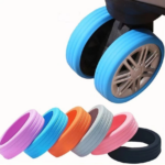 Cover Pelindung Roda Koper Silikon Reduksi Suara Perlindungan Tambahan - Pink - Image 3