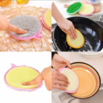 Spons Cuci Piring 2 Sisi Kawat dan Busa Bentuk Bulat - Image 2