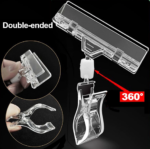 Jepitan Label Harga Akrilik Price Tag Transparan Penjepit Papan Obral - 16 CM - Image 7