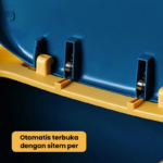 Tempat Tong Sampah Dapur Kamar Kotak Tertutup Plastik Simple Aesthetic - Image 3