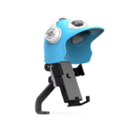 Holder Smartphone Bentuk Helm Motor Buka Tutup Motif Robot Keren - Robot Hitam Red - Image 2