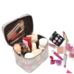 Tas Kosmetik Pouch Make Up Travel Motif Lucu 21x15x16 cm Multi Fungsi - Flamingo Abu - Image 4