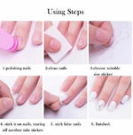 Sticker Lem Kuku Palsu Fake Nails Kedap Air Gel Double Tap Praktis - 12 pcs - Image 4