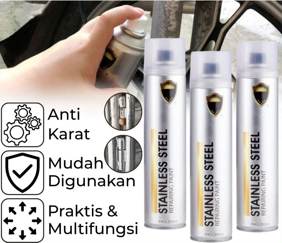 6qHEdZ0d1Ih96UmClN7ebmajqZdMcZGh6xU3yNog Chrome Spray 350ml Anti Karat, Mudah Digunakan,untuk Permukaan Logam & Dekorasi - Image 1