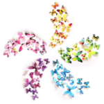 Stiker Dinding Kupu Kupu Wall Sticker Butterfly 3D Dekorasi PVC tape - Putih - Image 3