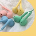 Earphone headset handsfree macaron u19 stereo kabel mate color mic - Kuning - Image 4
