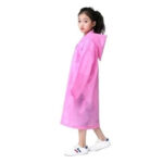Jas Hujan Anak Model Poncho Bahan EVA Tebal Anti Air Praktis Dipakai - Pink