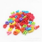 Manik Alfabet 3D Luxury Bahan Aksesoris DIY Craft Gelang Kalung - M - Image 2