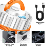 Lampu Emergency Gantung Senter Serbaguna Rechargeable - Image 6