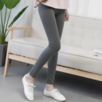 Legging Panjang Wanita Simpel Modern untuk Santai dan Olahraga - Black - Image 2
