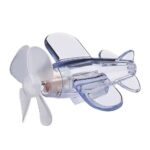 Lampu Ornamen Tenaga Angin Bentuk Pesawat Hiasan Unik dan Kreatif - Bening