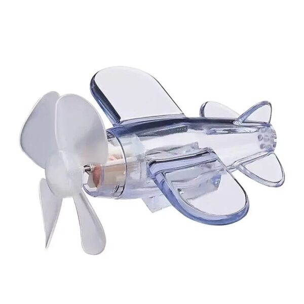 Lampu Ornamen Tenaga Angin Bentuk Pesawat Hiasan Unik dan Kreatif - Bening