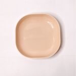 Piring Saji Snack Jerami Persegi Square Wheat Straw Anti Slip 13x13x2cm - Beige