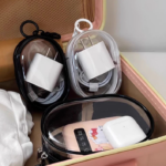 Mini Pouch Polos Aesthetic Transparan Tempat Charger Multifungsi PVC - Image 5