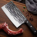 Pisau Dapur Pemotong Daging Sayur Buah Koki Chef Knife Baja Stainless - Persegi - Image 4