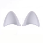 Aksesoris Telinga Kucing Dekorasi Helm Motor Dekorasi Lucu Plastik - Putih