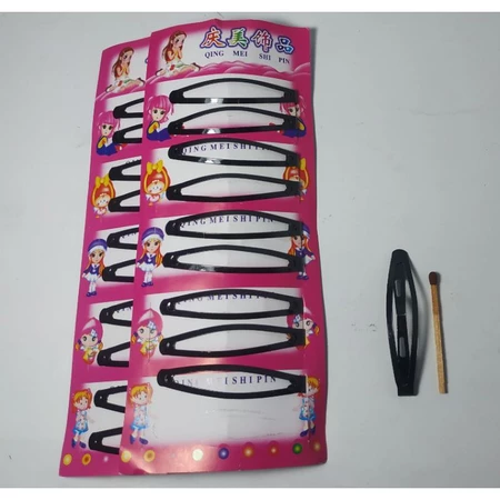 9lskIRno9ckqstFSYzXoTNAHw7wttnrBugQJLux4 Jepitan Rambut Hitam Polos Hairclip Korean Fashion Snap Clips - Image 1