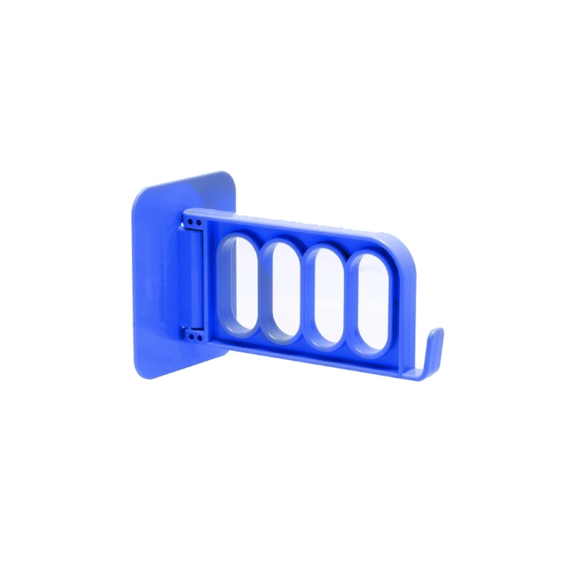 9oKU7BtFrYYEb8XLAobVUWVfHaZf0ijZJhqLLgmg Hook Gantungan Tempel Lipat 4 Lubang Hanger Jemuran Serbaguna - Biru - Image 1