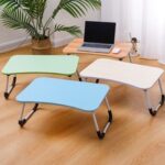 Meja Belajar Lipat Anak Laptop Portable Serbaguna Motif Polos - Putih Polos - Image 6