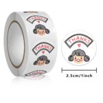 Sticker Thankyou Label Segel Order Packing Motif Karakter 1Roll - Custom 4 - Image 6