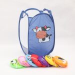 Keranjang Cucian Pakaian Baju Kotor Lipat Karakter Laundry Bag Nylon - Bear Pink - Image 6