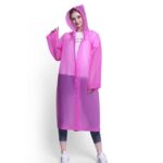 Jas Hujan Model Poncho Waterproof untuk Anak dengan Bahan EVA Tebal - Abu - Image 7