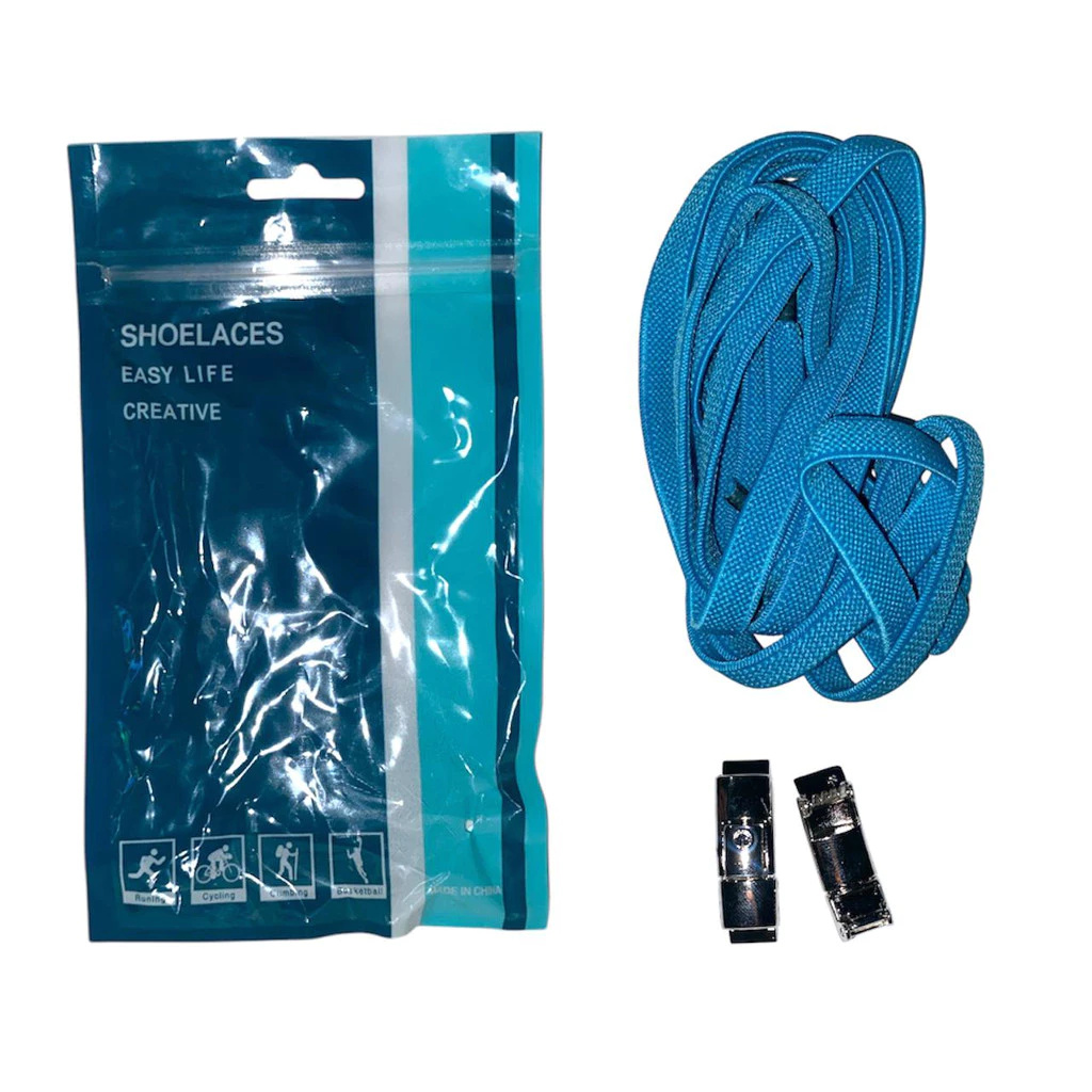 AamYBZ6jr5PwF8blrp6PJYZ1puKTlPvTjry1oGL3 Tali Sepatu Karet Elastis dengan Pengunci untuk Aktivitas Harian - Blue - Image 1