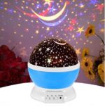 Lampu Tidur Hias Proyektor Desain Bulan Bintang Suasana Langit Romantis - Pink - Image 2