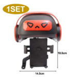 Holder Smartphone Bentuk Helm Motor Buka Tutup Motif Robot Keren - Robot Hitam Red - Image 4