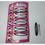 Jepitan Rambut Hitam Polos Hairclip Korean Fashion Snap Clips - Image 4
