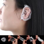 Penutup Telinga Plastik Transparan Pelindung Cat Rambut Keramas - Image 4